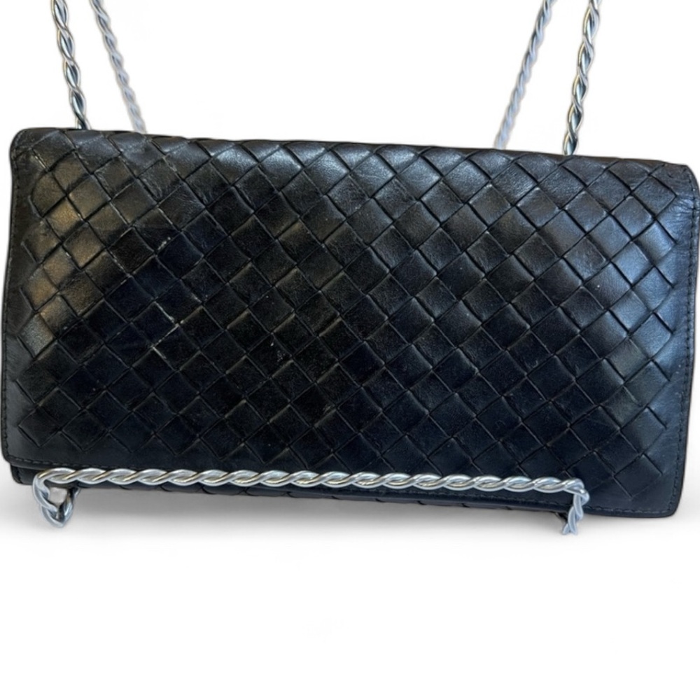 Bottega Veneta black leather wallet